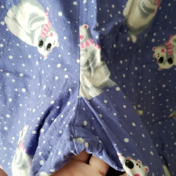 Character Women's Purple Pajama Set with Fun Polar Bear Print - Picture 8 of 10